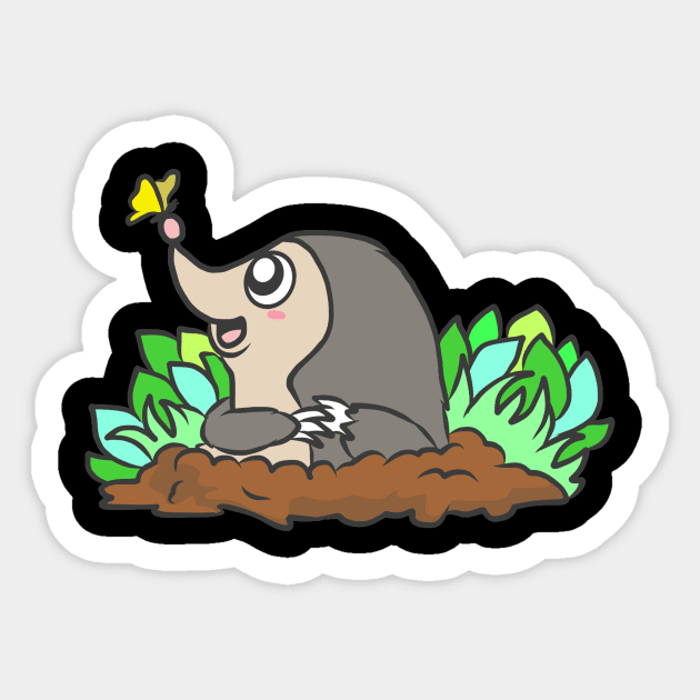 Mole Gardener Animal Funny Garden Gift Cool Sticker by KK-Royal